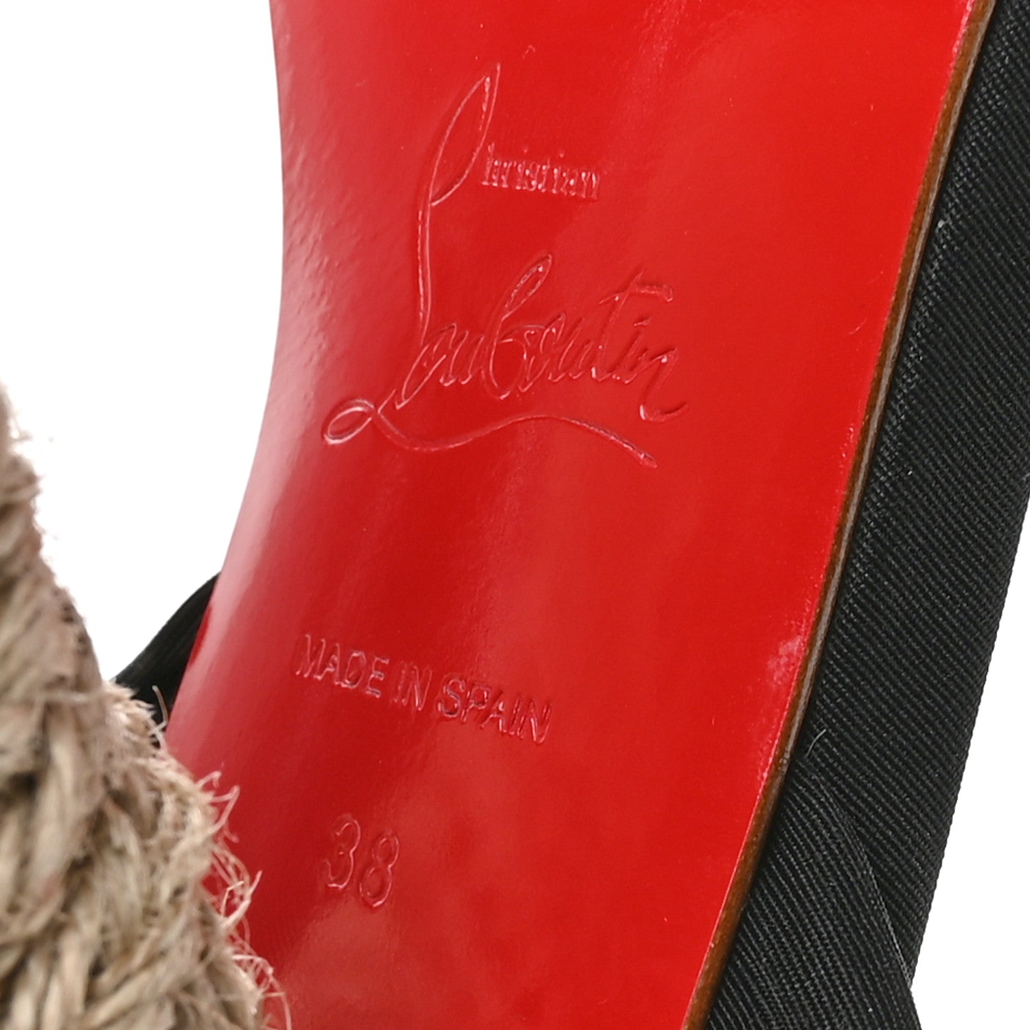 Christian Louboutin Gabardine Mariza Du Desert 130 Sandals 38 Black 7 of 7