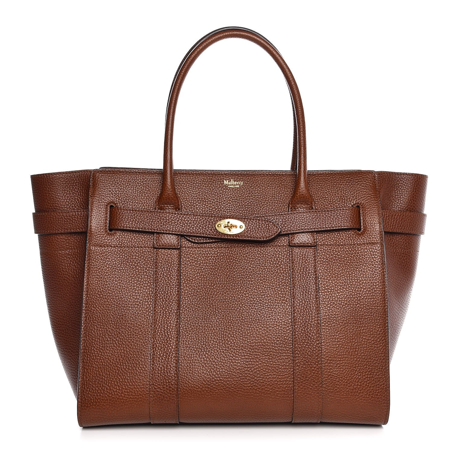 Mulberry Classic Grain Bayswater Zip Tote Oak 1 of 9