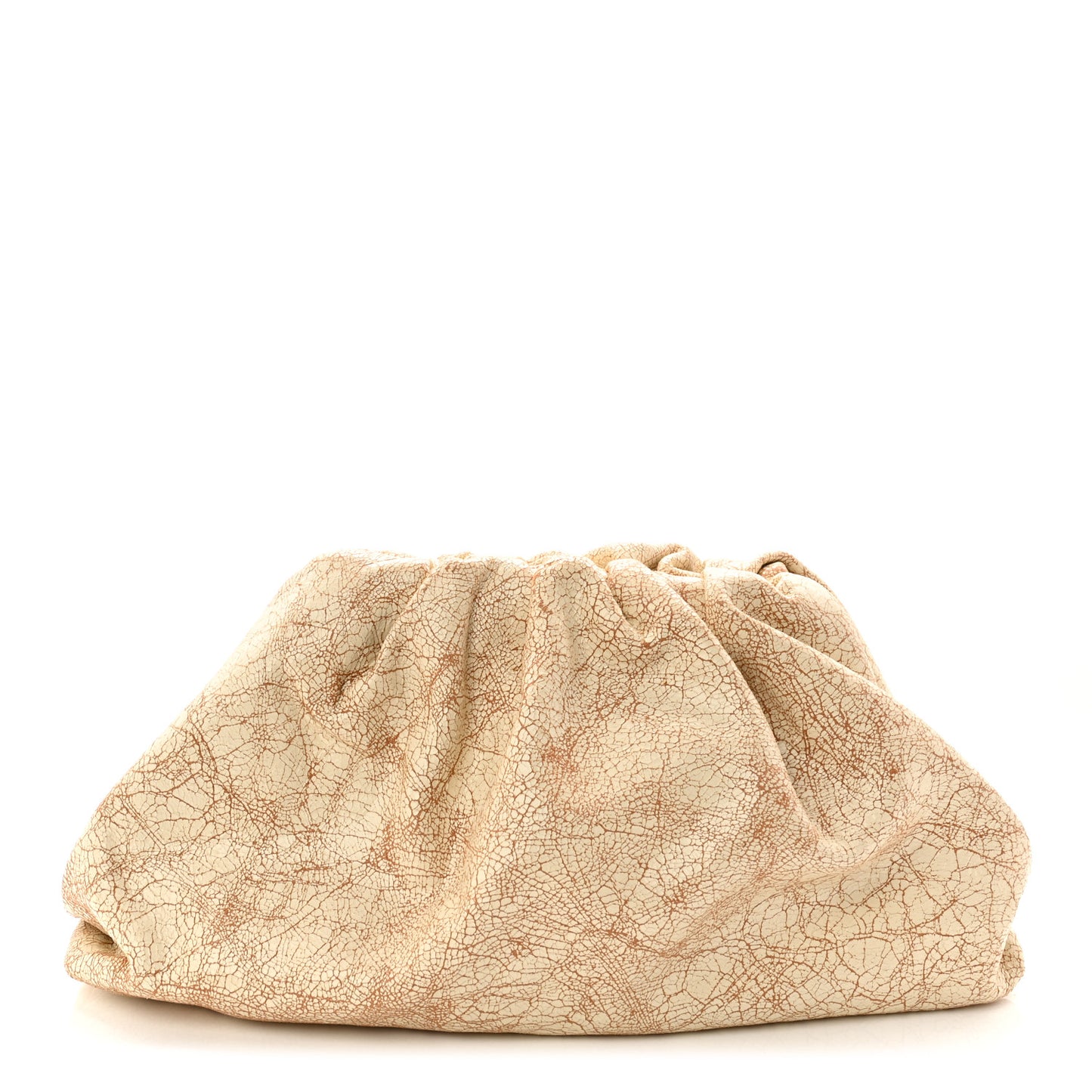 Crackled Calfskin The Pouch Oversized Clutch Zabaione
