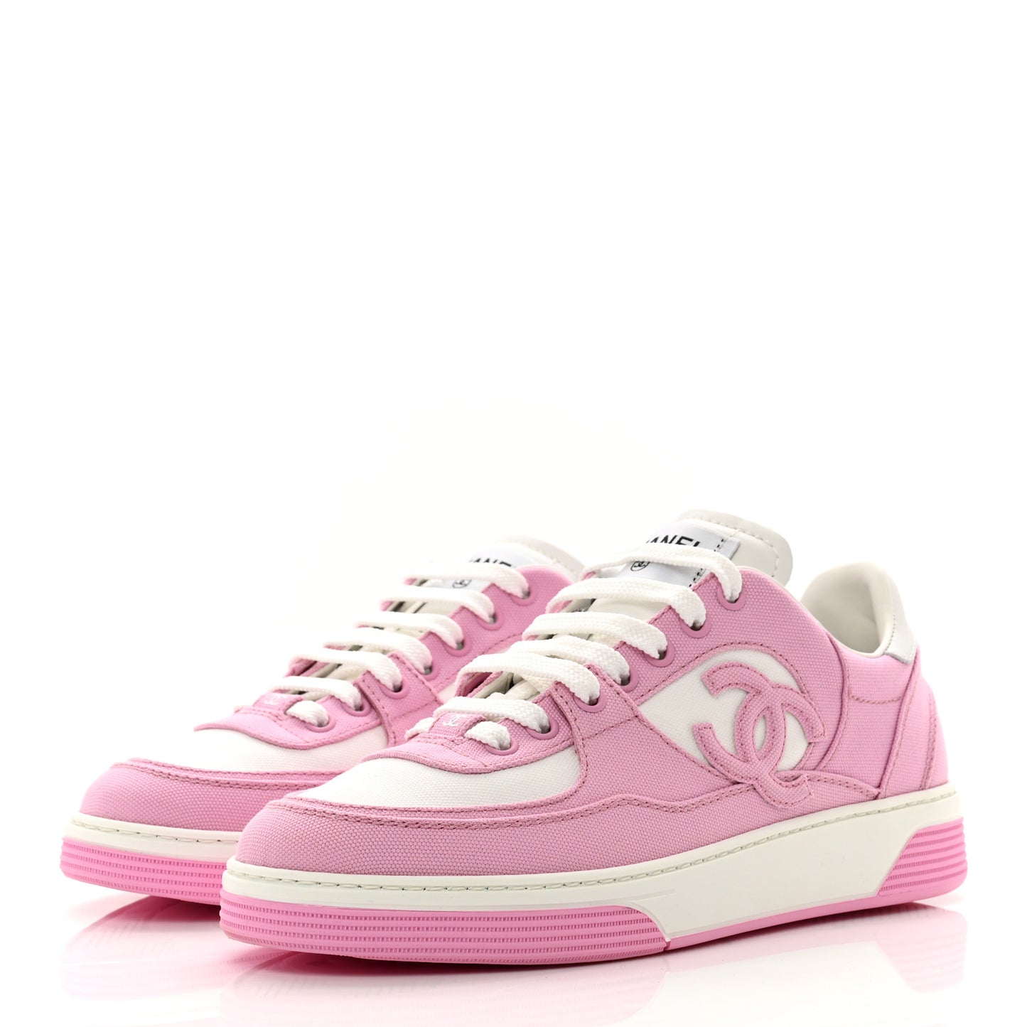 Cotton Sneakers 38.5 Pink White