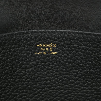 Hermes Taurillon Clemence Halzan 25 Black 6 of 11
