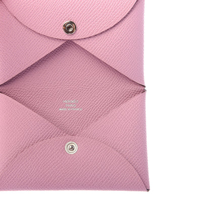 Hermes Epsom Calvi Card Case Mauve Sylvestre 5 of 6