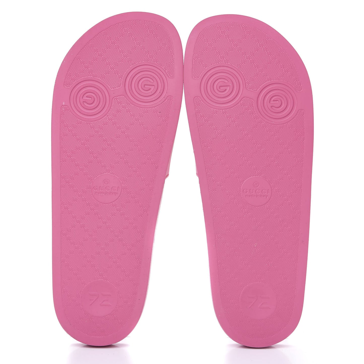Rubber Logo Stamped Mens Slide Sandals 10 Fuchsia