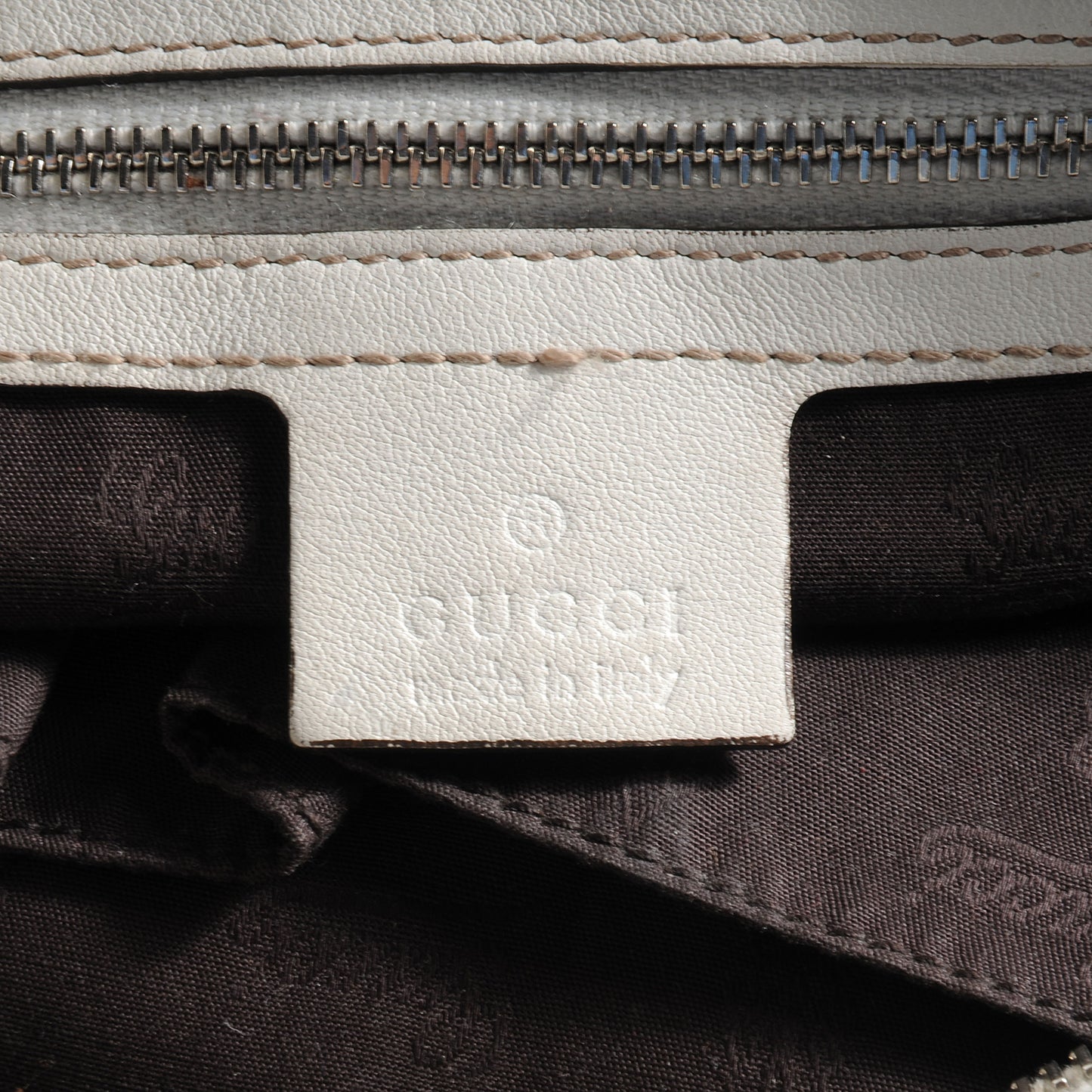 Guccissima Icon Bit Hobo White