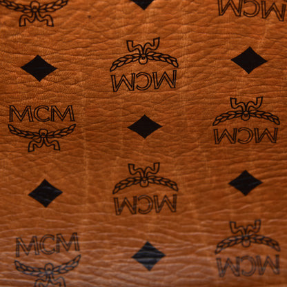 MCM Visetos Medium Liz Reversible Shopper Tote Cognac 18 of 18