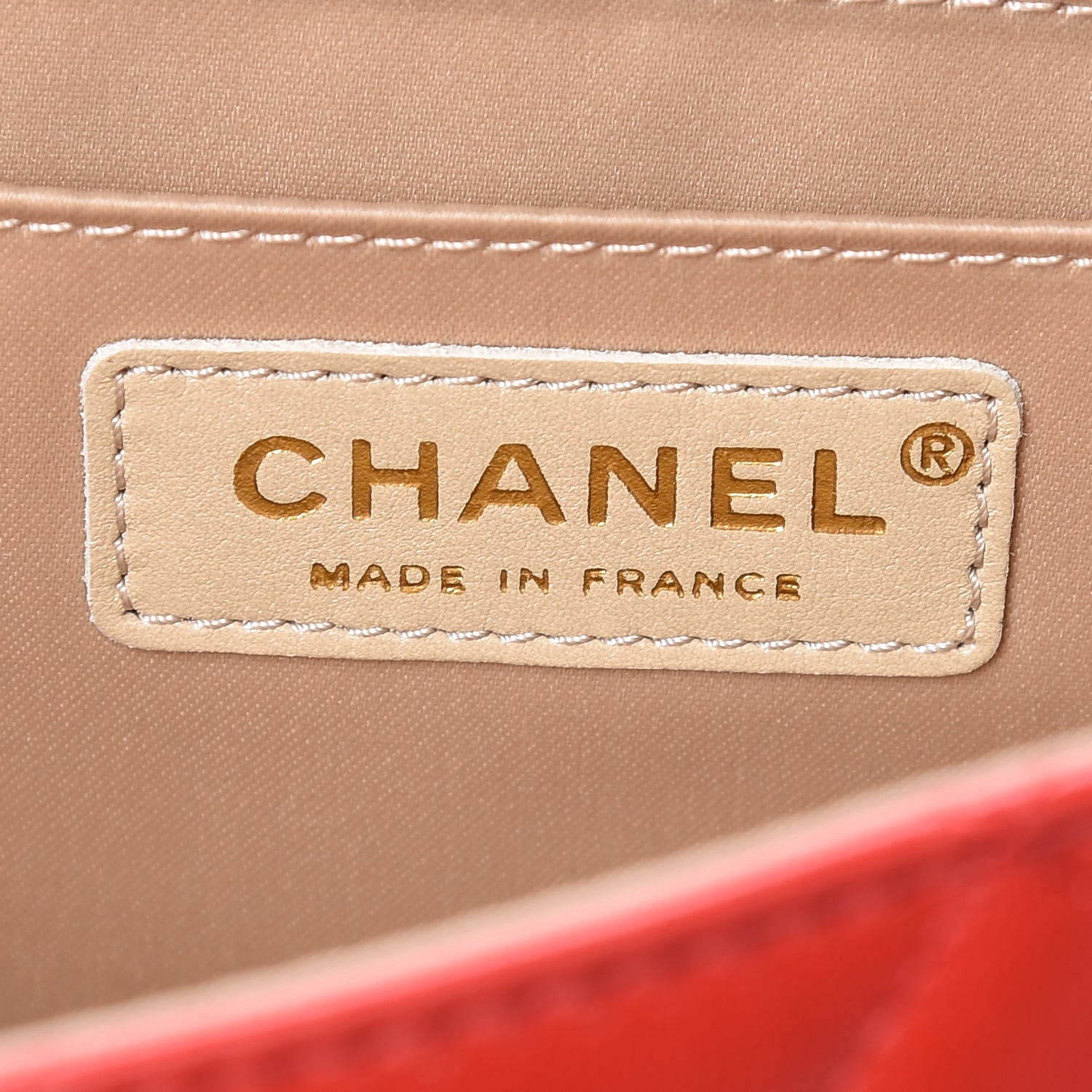 Chanel Lambskin Quilted Large Golden Class Flap Red 8 of 10