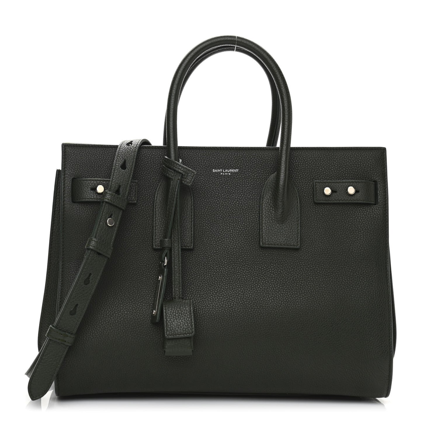 Grained Calfskin Small Supple Sac De Jour Dark Vert