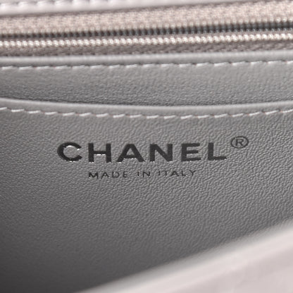 Chanel Lambskin Quilted Mini Rectangular Flap Grey 6 of 11