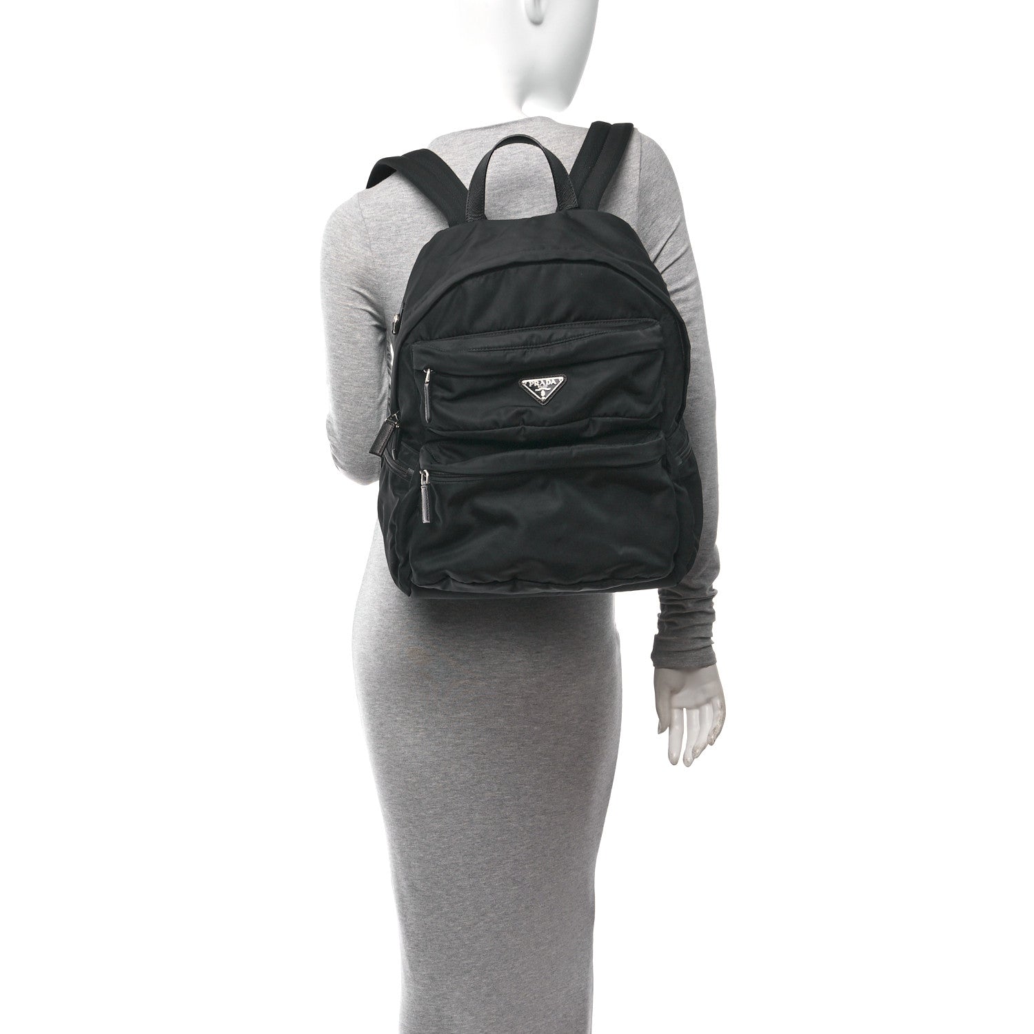 Prada Nylon Montagna Saffiano Day Backpack Black 2 of 9