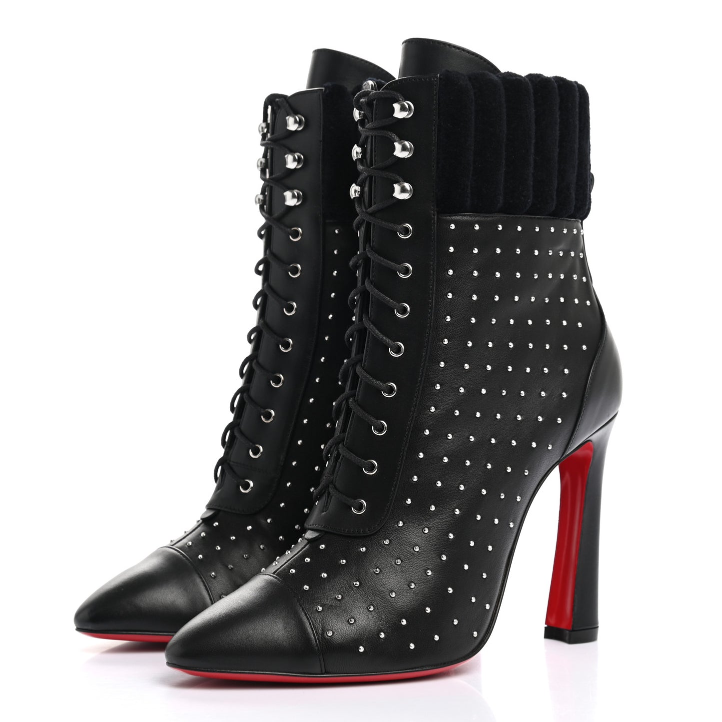 Calfskin Studded Dakita Booties 37 Black