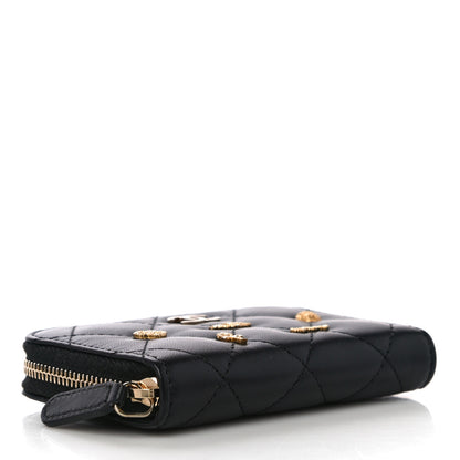 Chanel Lambskin Egyptian Amulet Zip Coin Purse Black 4 of 10