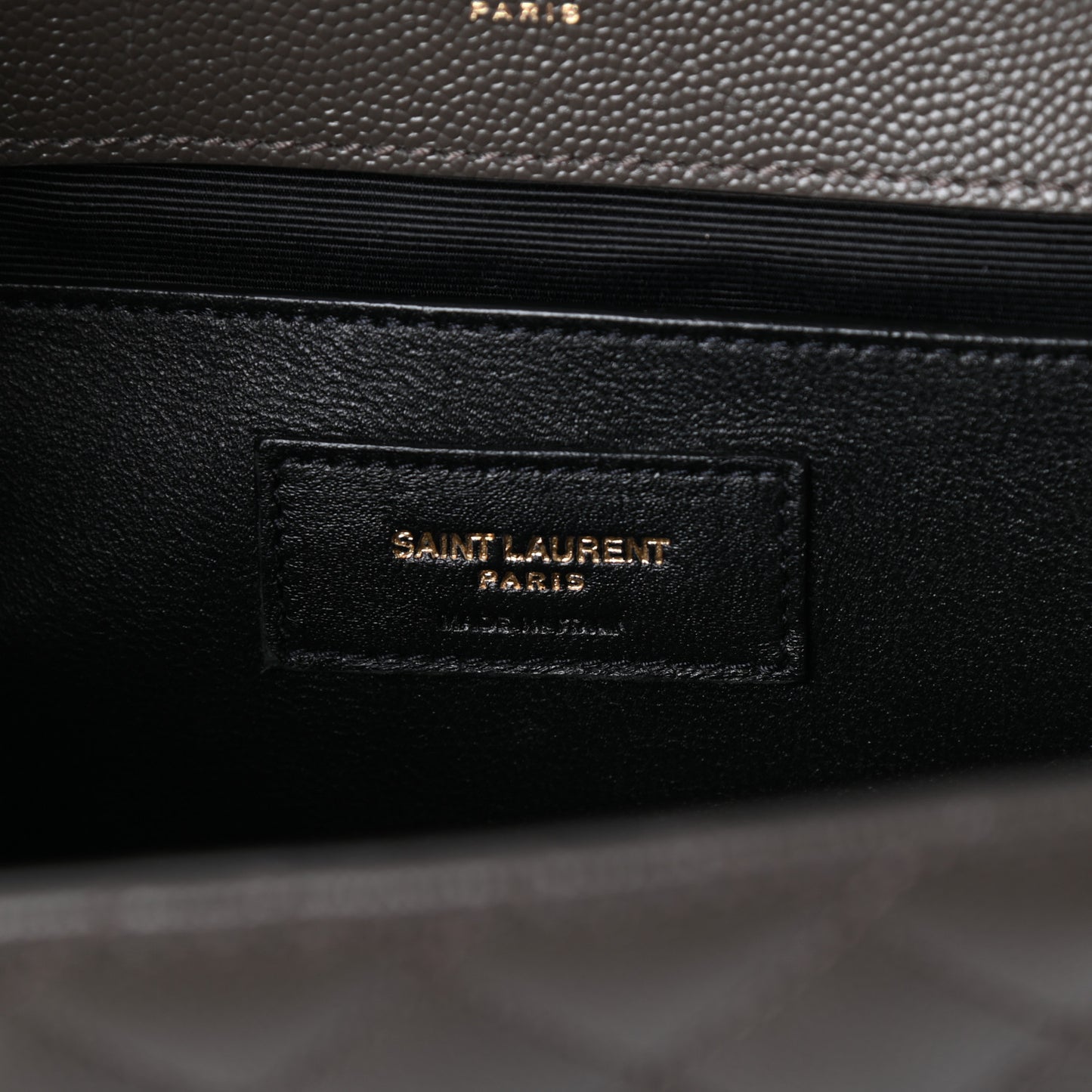 Grain De Poudre Textured Mixed Matelasse Medium Triquilt Monogram Satchel Earth