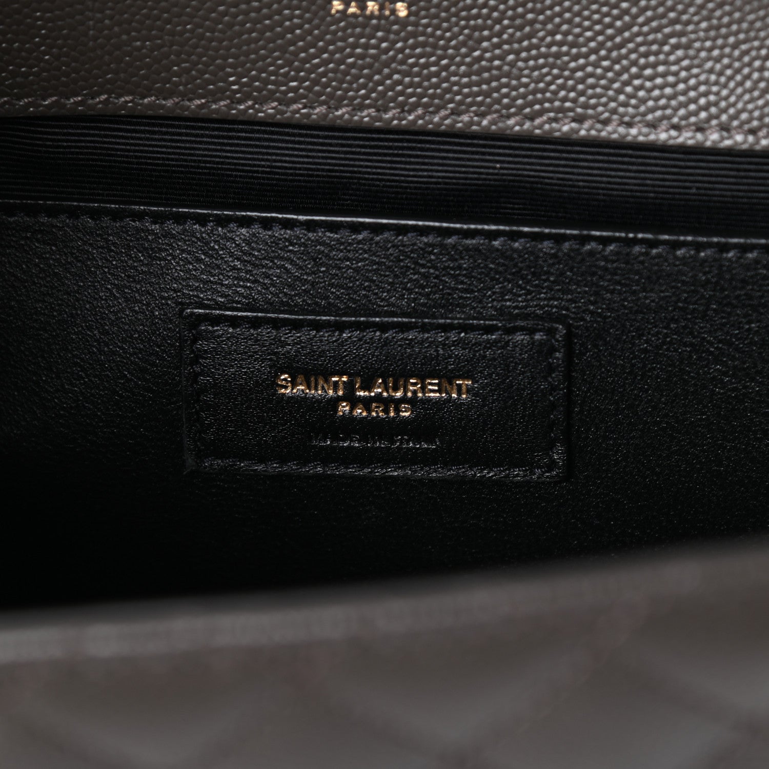 Saint Laurent Grain De Poudre Textured Mixed Matelasse Medium Triquilt Monogram Satchel Earth 6 of 9