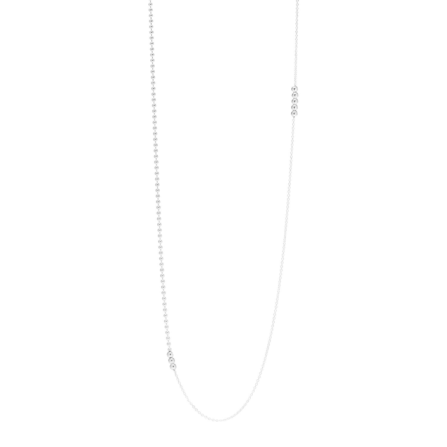 Tiffany Sterling Silver Mixed Bead Necklace 1 of 4