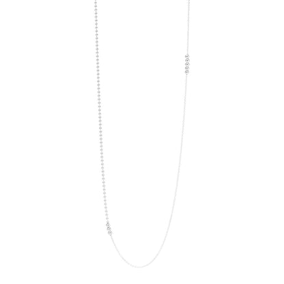 Tiffany Sterling Silver Mixed Bead Necklace 1 of 4