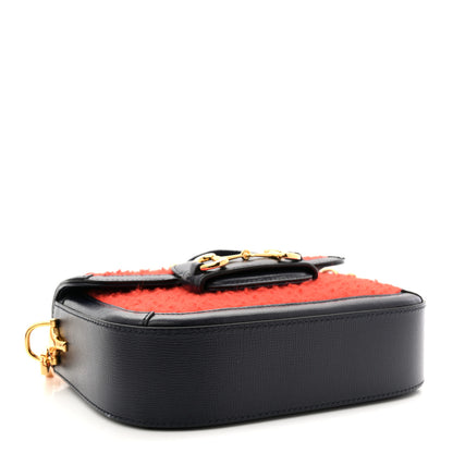 Gucci Casy Wool Azalea Calfskin Mini Horsebit 1955 Shoulder Bag Bitter Sweet Blue 4 of 11