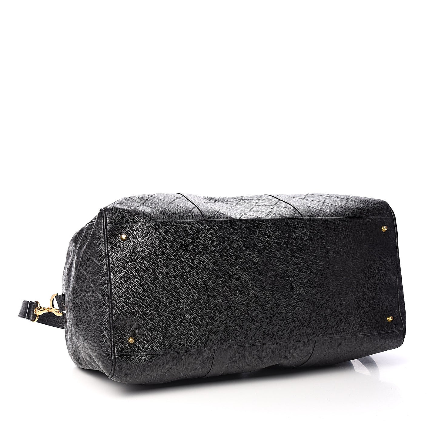 Calfskin Stitched Duffel Bag Black