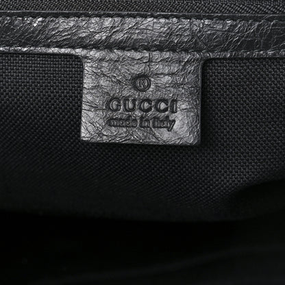 Gucci Fluffy Calfskin Morpheus Weekender Duffle Black 6 of 10
