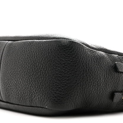 Prada Vitello Daino Soft Medium Double Zip Shoulder Bag Black 11 of 13