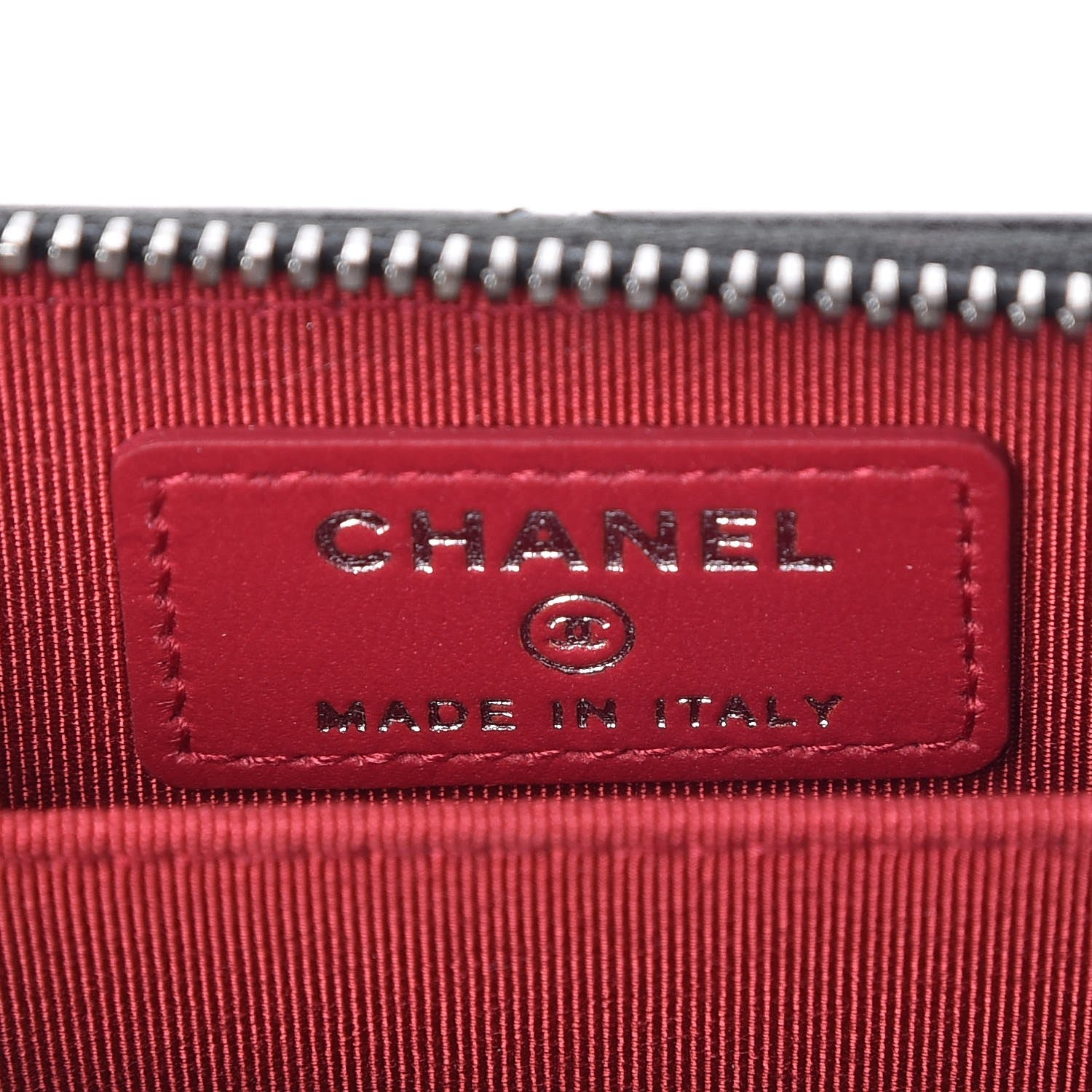 Chanel Aged Calfskin Quilted Gabrielle Zip Around Coin Purse Wallet Black 6 of 8