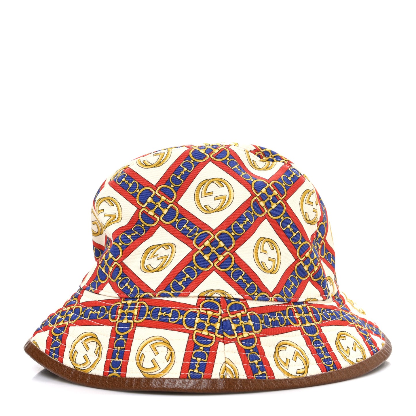 New Canvas Horsebit Interlocking G Bucket Hat S Ivory