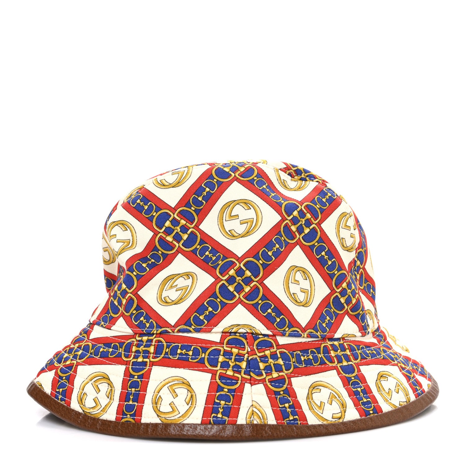Gucci New Canvas Horsebit Interlocking G Bucket Hat S Ivory 3 of 8