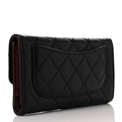Chanel Lambskin Quilted Large Flap Wallet Black 3 of 11