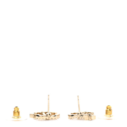 Chanel Crystal CC Starfall Earrings Gold 3 of 5