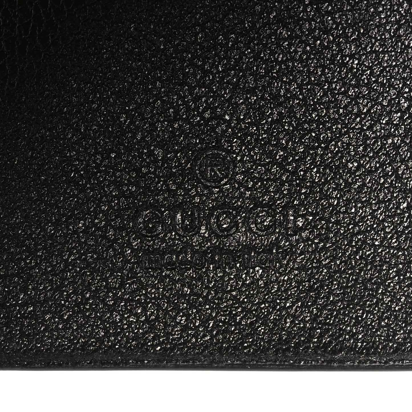 Wonka Grain Calfskin GG Monogram Embossed 6 Key Holder Black