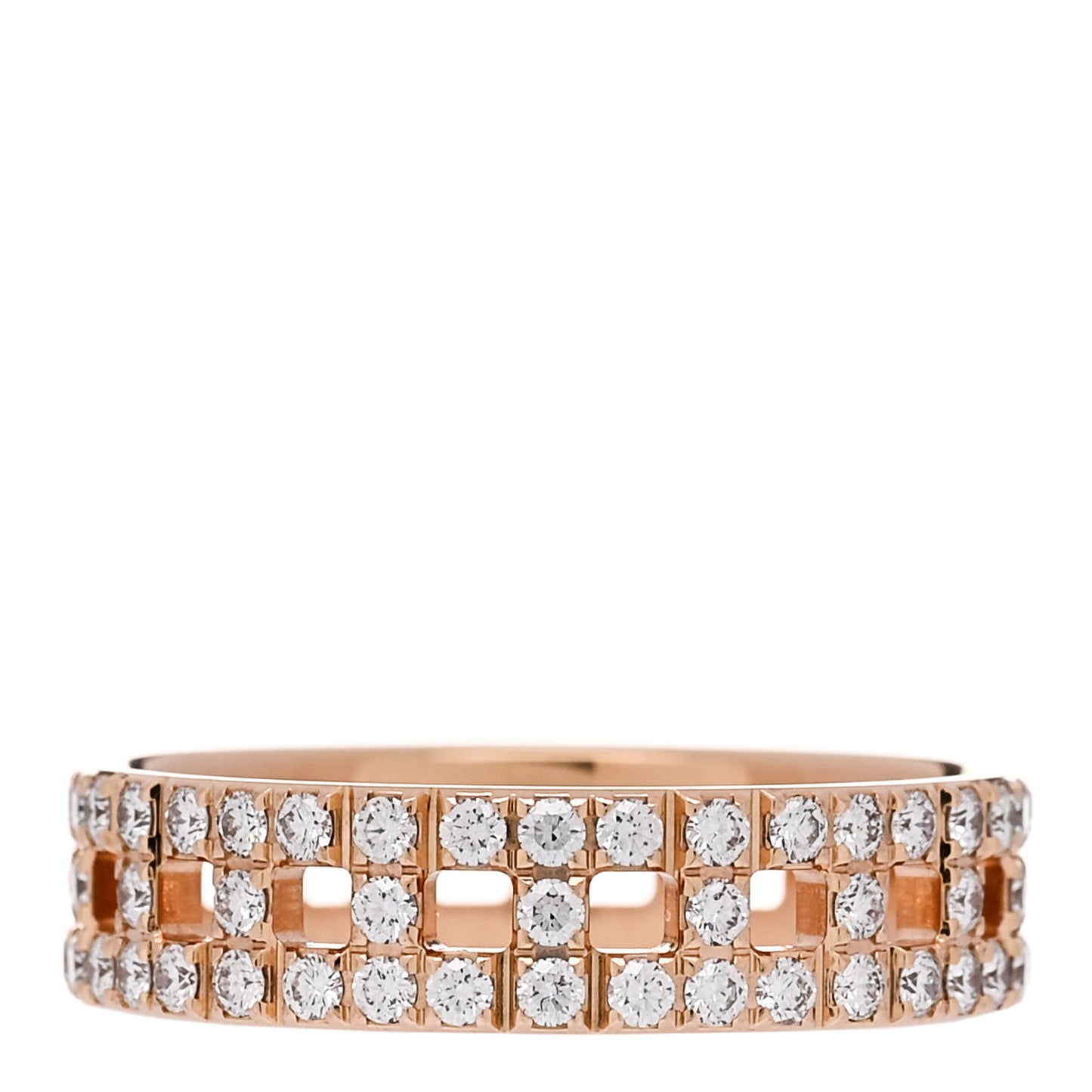 18K Rose Gold Diamond T True Wide Ring 60 9