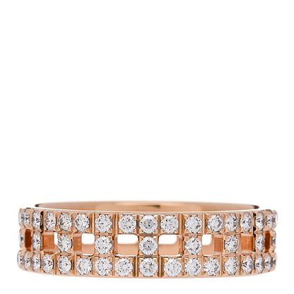 Tiffany 18K Rose Gold Diamond T True Wide Ring 60 9 4 of 5
