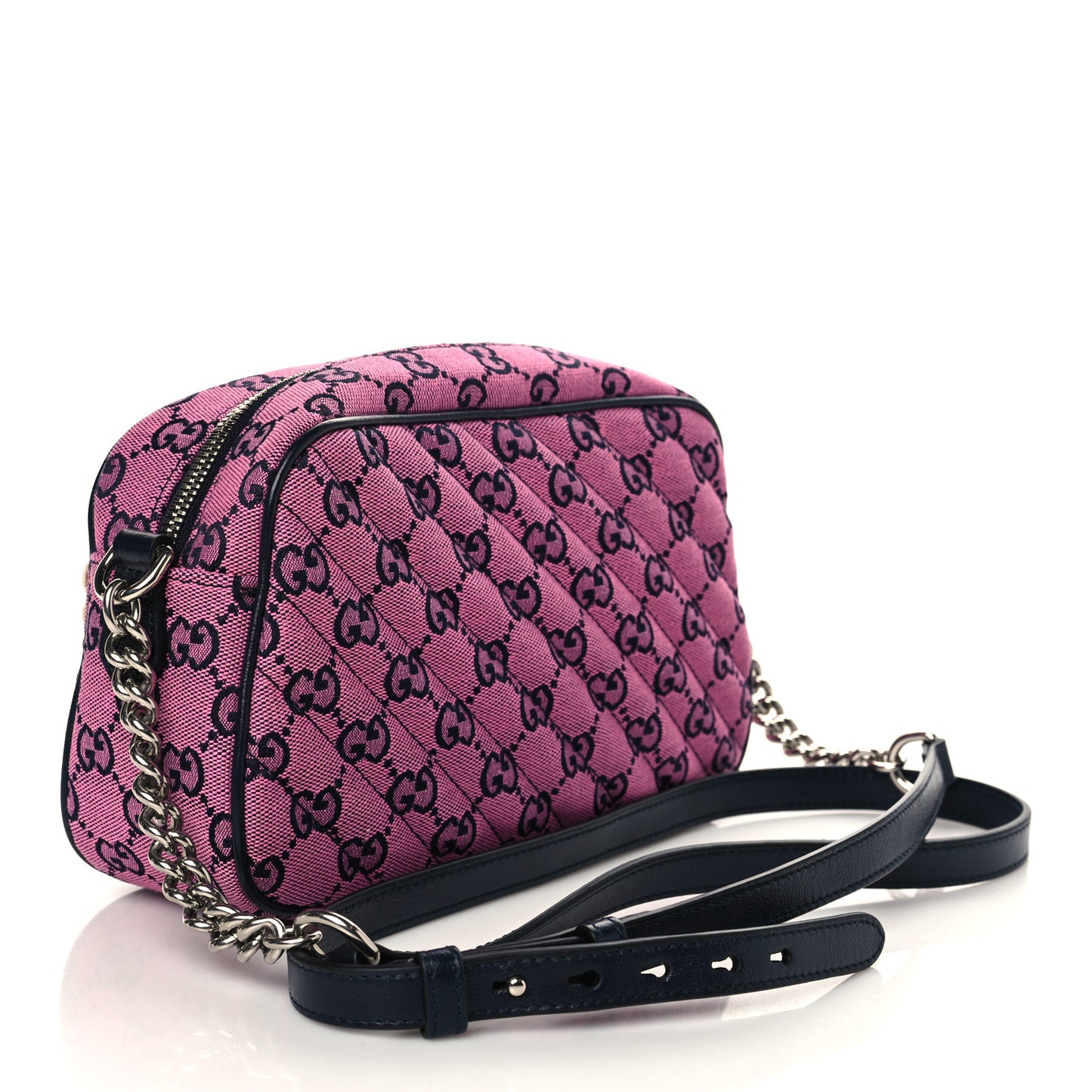 Monogram Multicolor Matelasse Diagonal Floral Embroidered Small GG Marmont Chain Shoulder Bag Pink Blue Ivory Green Lilac