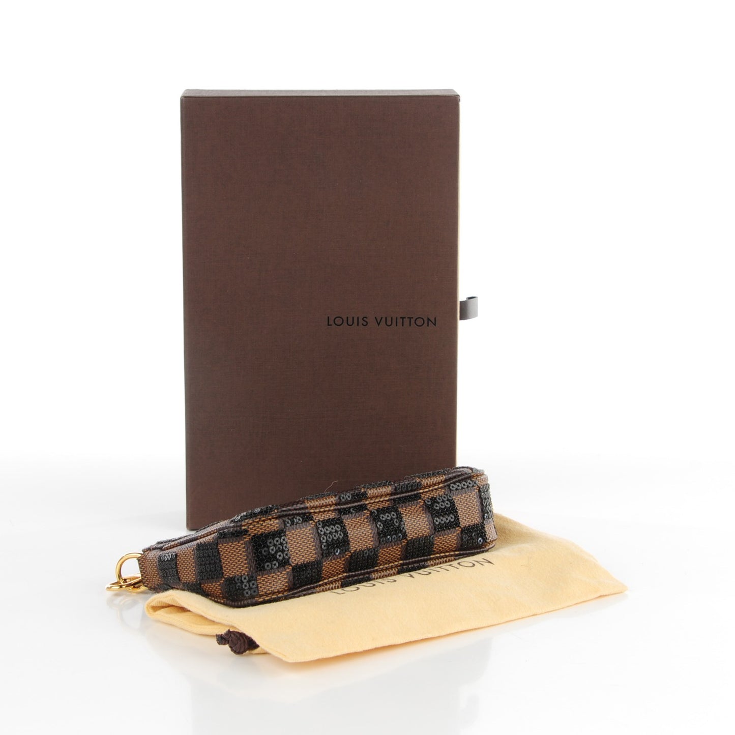 Damier Paillettes Mini Pochette Accessories Black