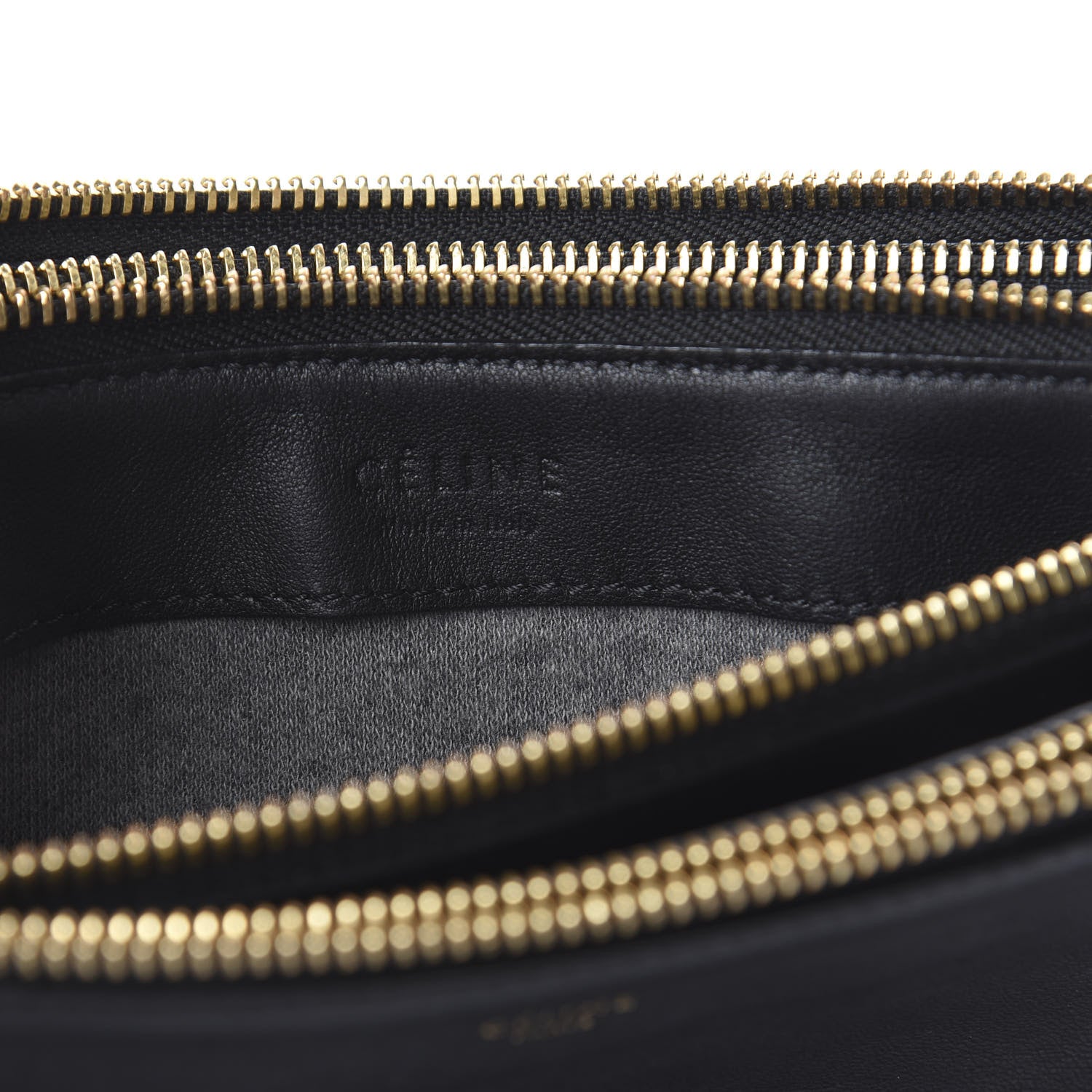 Celine Lambskin Large Trio Crossbody Bag Black 7 of 10