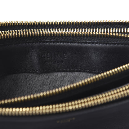 Celine Lambskin Large Trio Crossbody Bag Black 7 of 10