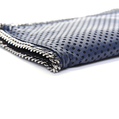 Stella McCartney Eco Alter Nappa Perforated Fold Over Clutch Navy 9 of 15