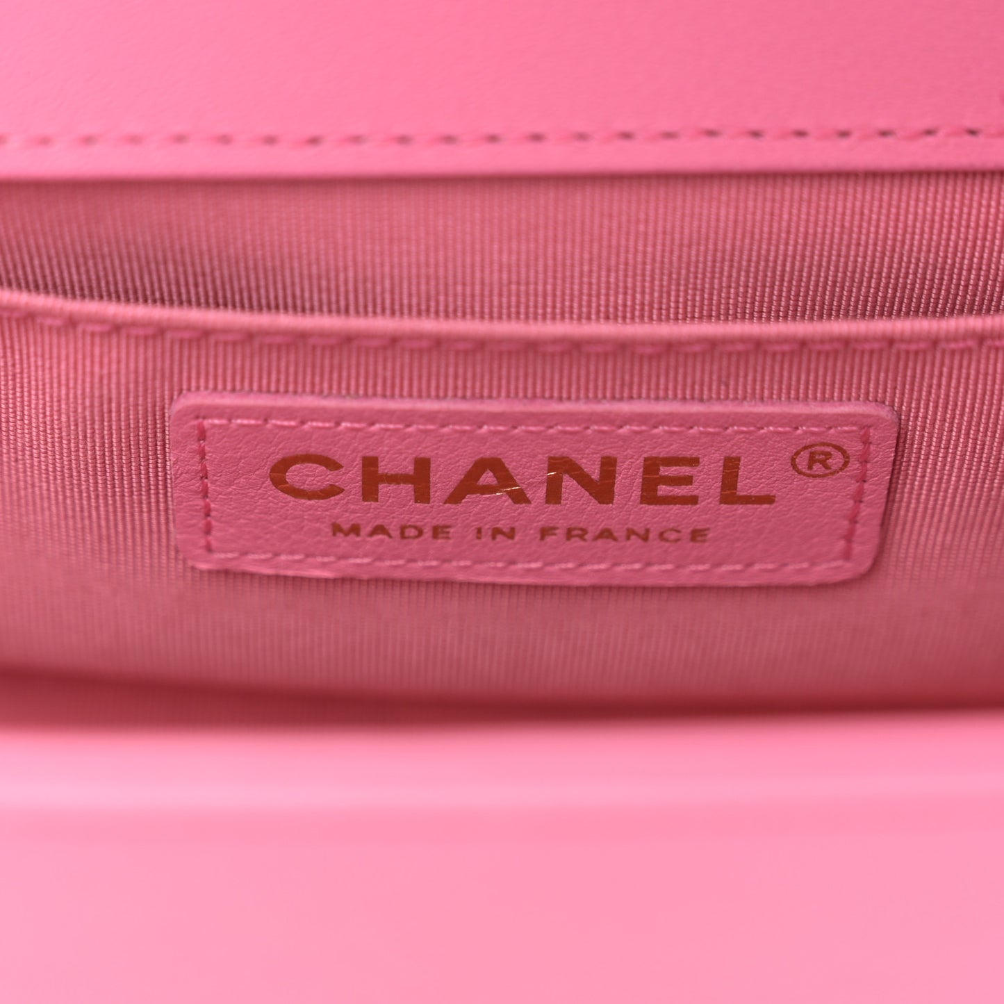 Calfskin Quilted Small Boy Flap Pink