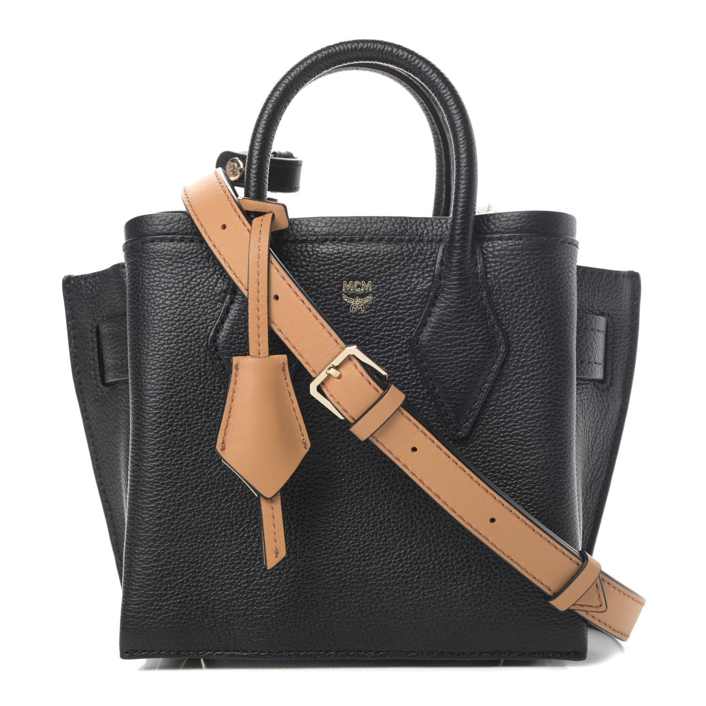 Grained Calfskin Mini Milla Tote Black
