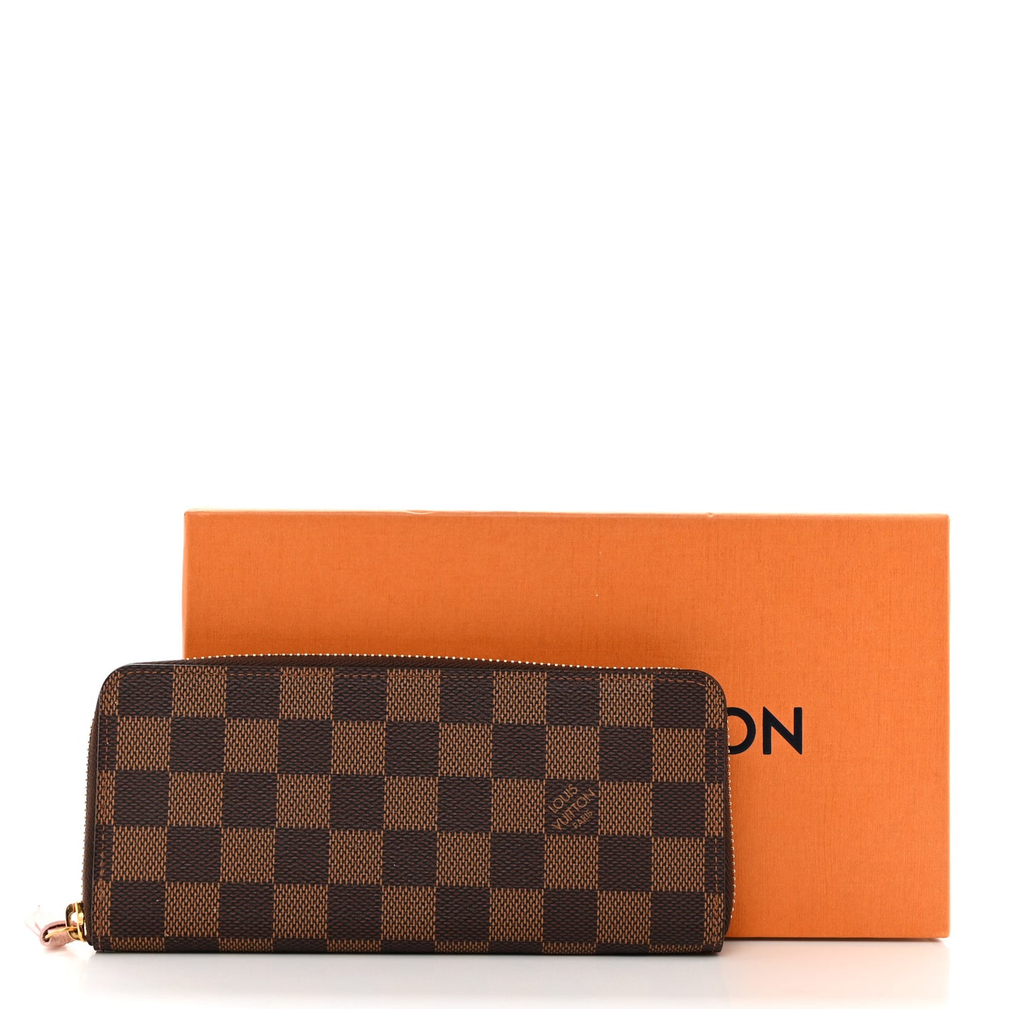 Damier Ebene Clemence Wallet Rose Ballerine