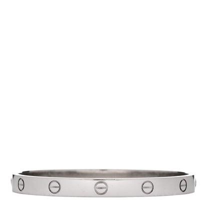 Cartier 18K White Gold LOVE Bracelet 18 2 of 9