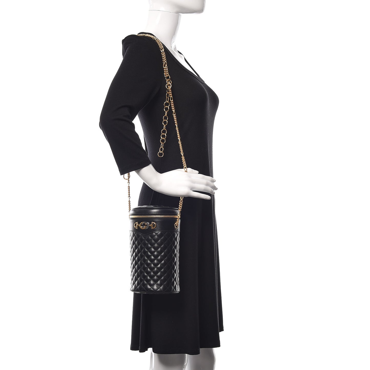 Calfskin Trapuntata Zumi Belt Bag Black