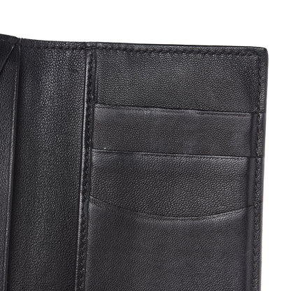 Alexander McQueen Metallic Textured Calfskin Skull Bi Fold Card Holder Silver 8 of 9