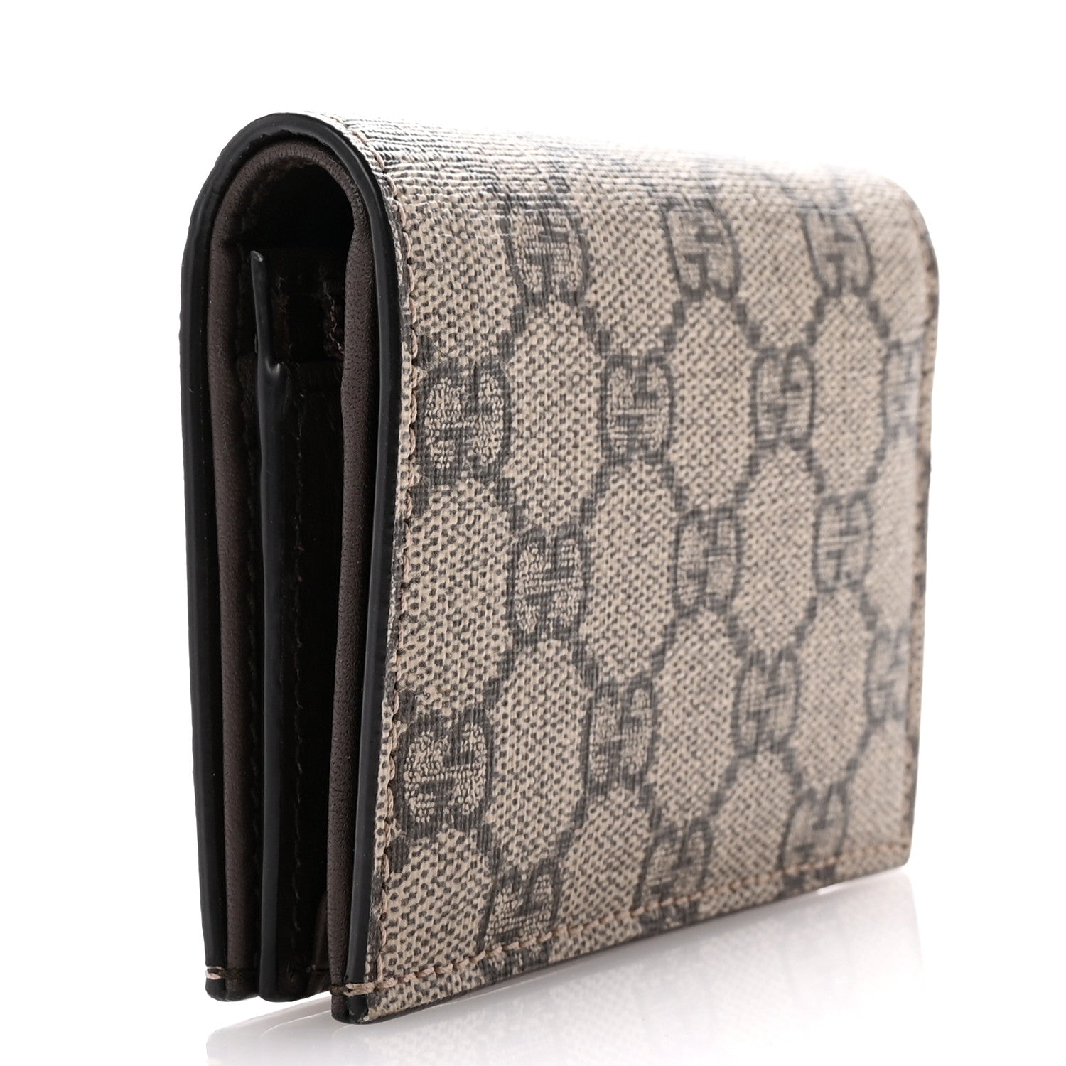 Gucci GG Supreme Monogram Card Case Beige 3 of 7