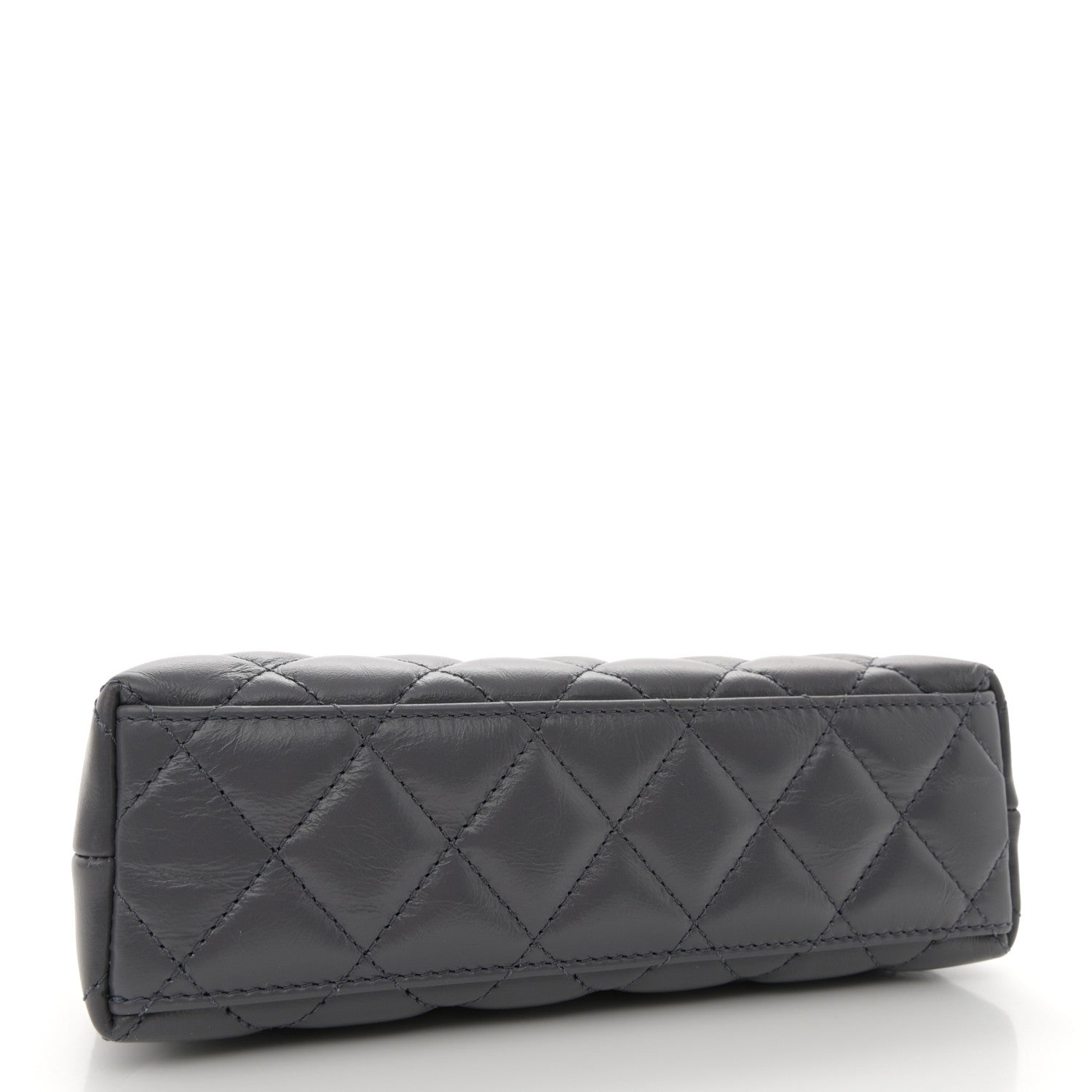 Chanel Shiny Aged Calfskin Quilted Nano Kelly Shopper Grey 4 of 11