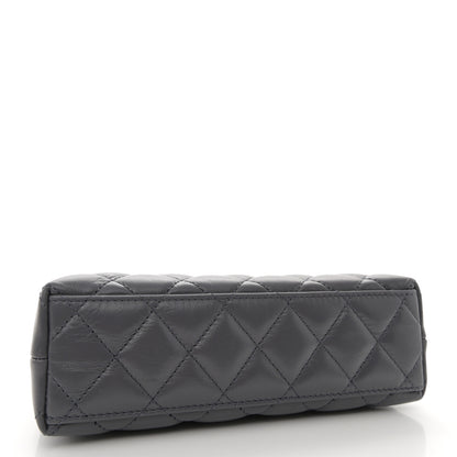 Chanel Shiny Aged Calfskin Quilted Nano Kelly Shopper Grey 4 of 11