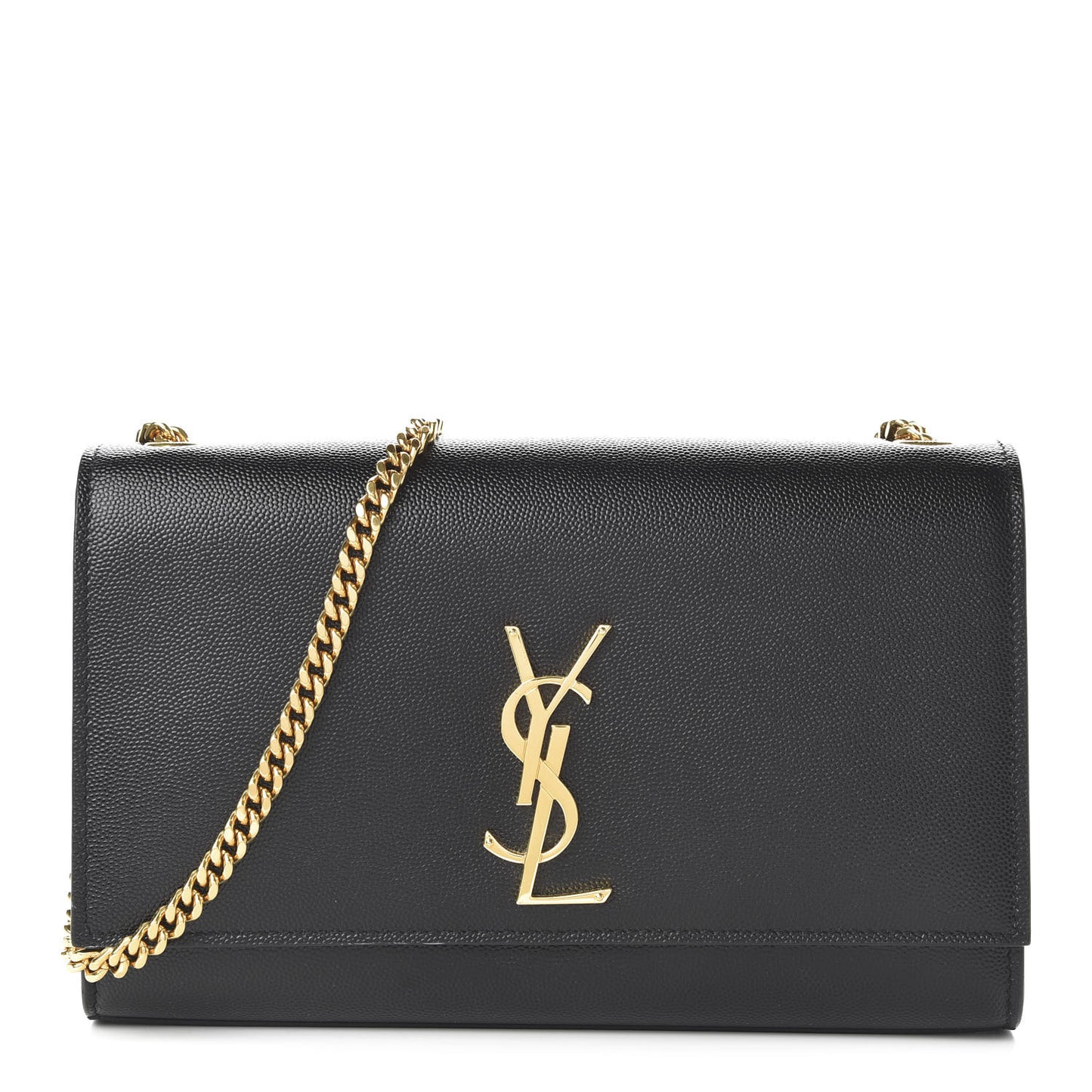 Grain De Poudre Medium Classic Monogram Kate Satchel Black