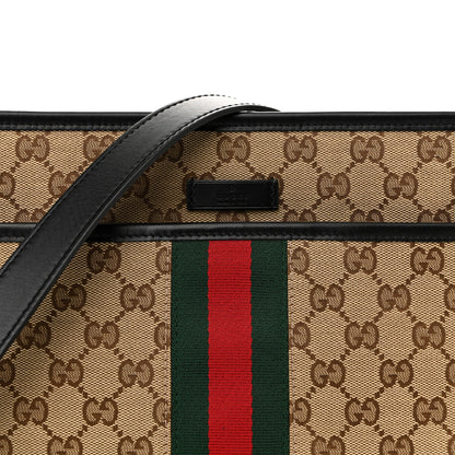 Gucci GG Monogram Web Flat Messenger Bag Black 8 of 11