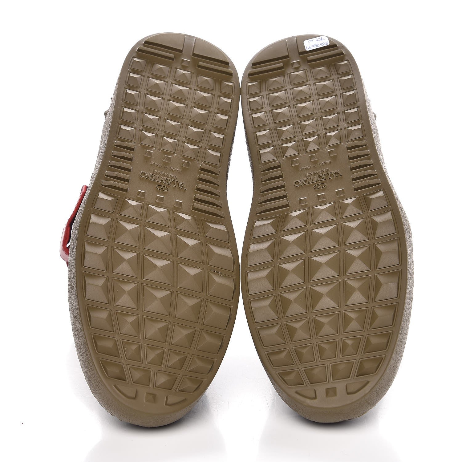 Valentino Garavani Calfskin Canvas Camouflage Rockstud Rock Be Sneakers 39.5 Olive 5 of 10