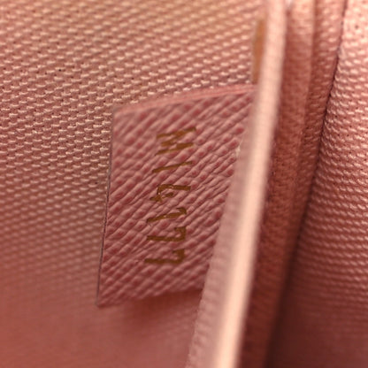 Louis Vuitton Damier Azur Pochette Felicie Chain Wallet Rose Ballerine 7 of 9