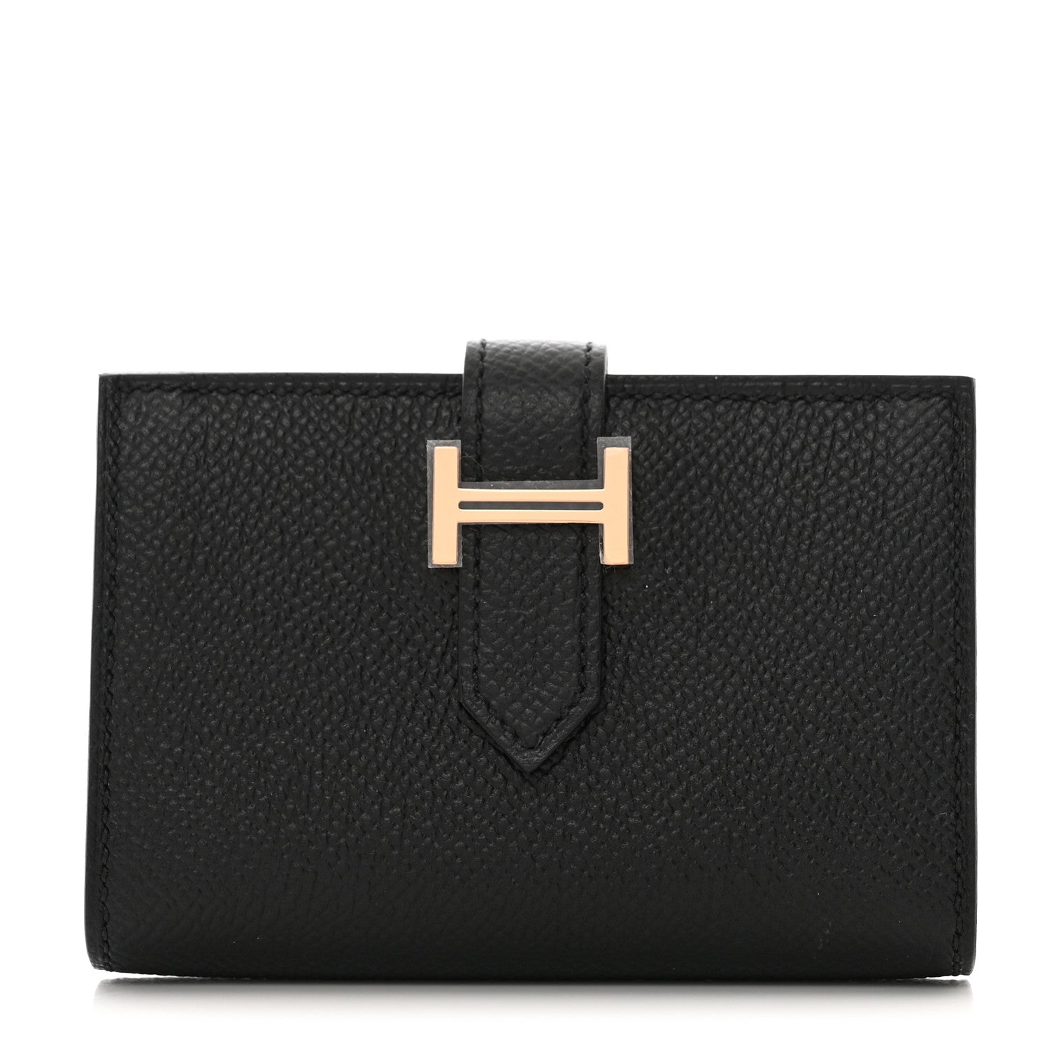Hermes Epsom Bearn Card Holder Wallet Black 1 of 8